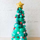 Artistic Christmas Tree Balloon Arrangement