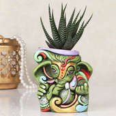 Artistic Haworthia Ganesha Pot