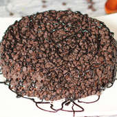 Side View Choco Chips Cake Online