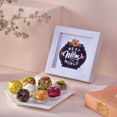 Assorted Shivaaz Sweets With Best Mom Frame