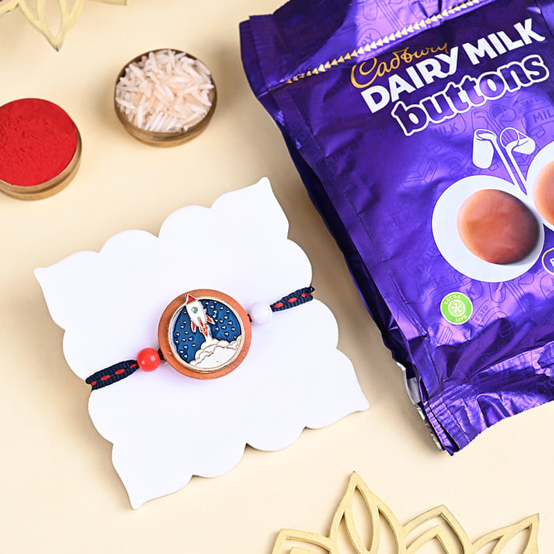 Astronaut Kids Rakhi With Chocolates