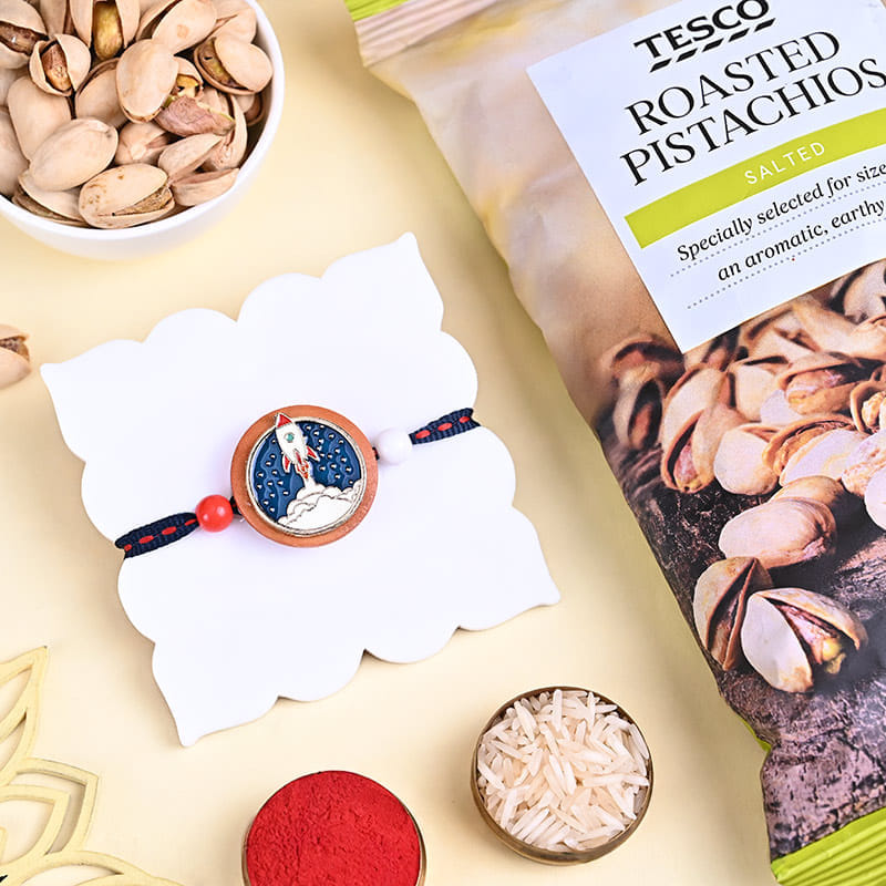 Astronaut Kids Rakhi With Pistachio
