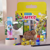 Astronaut Rakhi With Cookies Art Kit N Chocolate Toffee