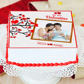 valentine special photo cake - Zoom View