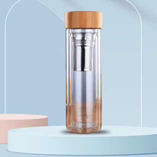 Elegant Hydration Glass Bottle for Corporate Gifting