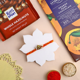 Auspicious Ganesh Rakhi With Gourmet Chocolates