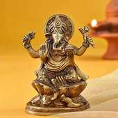 Auspicious Ganesha Brass Idol