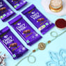 Auspicious Ganesha Rakhi And Chocolate Set