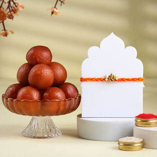 Divine Ganesha Rakhi With Gulab Jamun