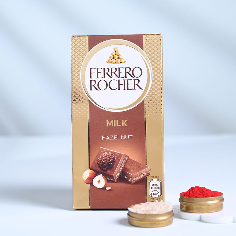 Auspicious Om Rakhi With Chocolate Bar