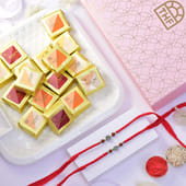 Auspicious Rakhi Duo With Assorted Mewa Bites