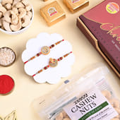 Auspicious Rakhi Duo With Chocobite N Cashews