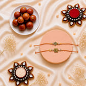 Auspicious Shri Ram Rakhi Duo With Gulab Jamun