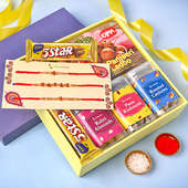 Buy Set of 3 Rakhi Online With Chocolates, Dry Fruits, Sweets Combo For Brother