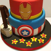 Order Avengers Themed Two Tier Kids Cake Online