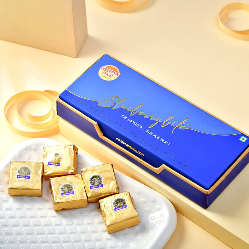 Azure Evil Eye Rakhi With Blueberry Bites