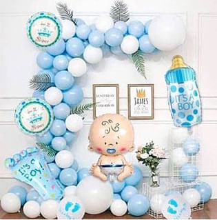 Baby Boy Pastel Balloon Surprise