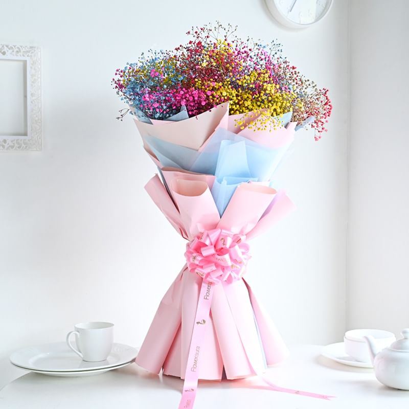 Baby Breath Prism Bouquet Online Delivery