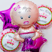 Birthday Balloon - Baby Girl Balloon Bouquet