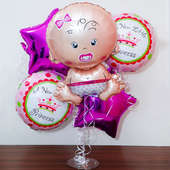 Birthday Balloon - Baby Girl Balloon Bouquet Online