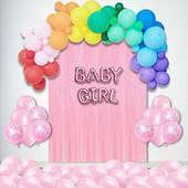 Baby Girl Vibrant Balloon Decor