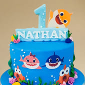 Baby Shark Theme Cake