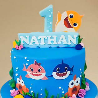 Baby Shark Theme Cake