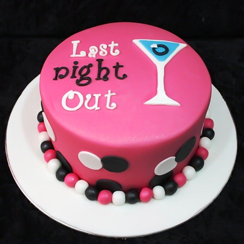 Bachelorette Fun Fondant Cake