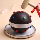 Round Shaped Chocolate Pinata Cake for Birthday