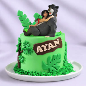 Baloo N Mowgli Jungle Book Cake