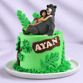 Baloo N Mowgli Jungle Book Cake