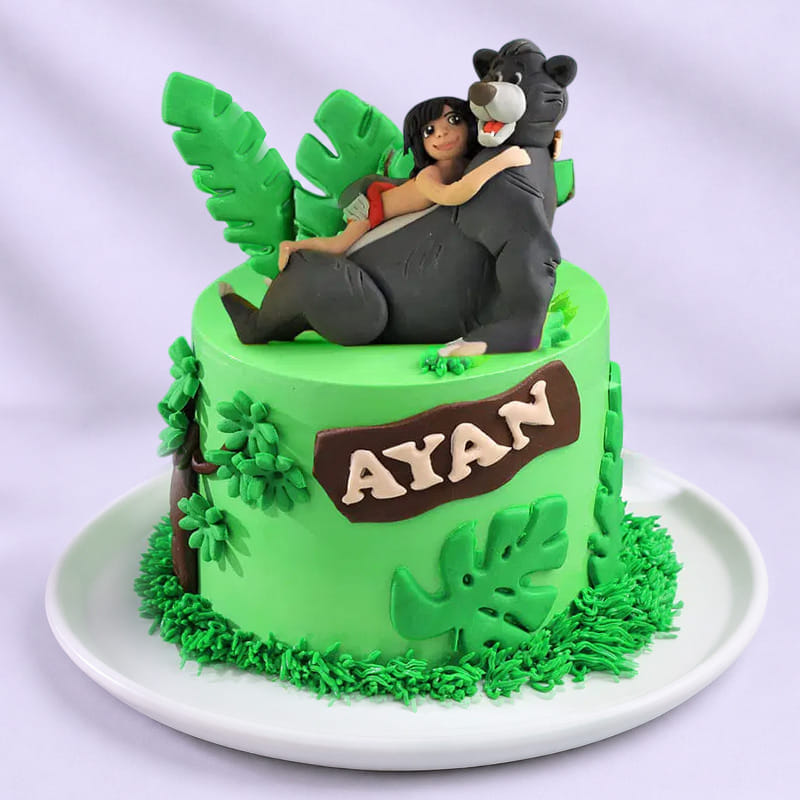 Baloo N Mowgli Jungle Book Cake