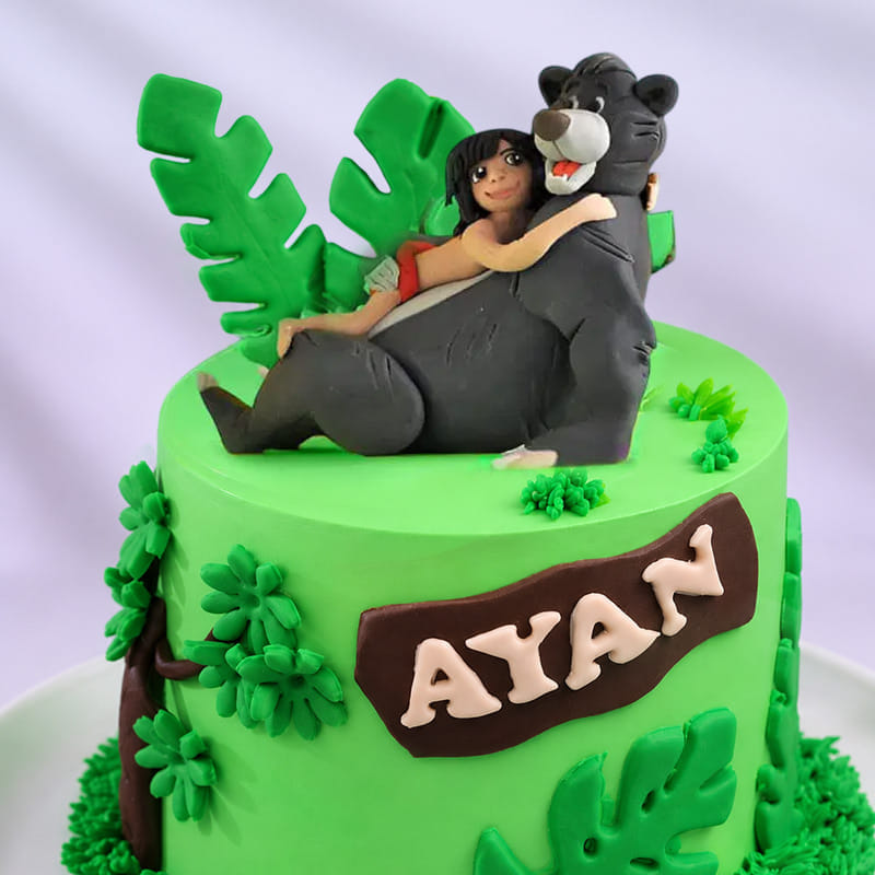 Baloo N Mowgli Jungle Book Cake