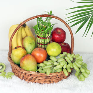 Bamboo Fruit Basket Hamper