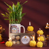 Bamboo Plant N Diwali Bliss Hamper