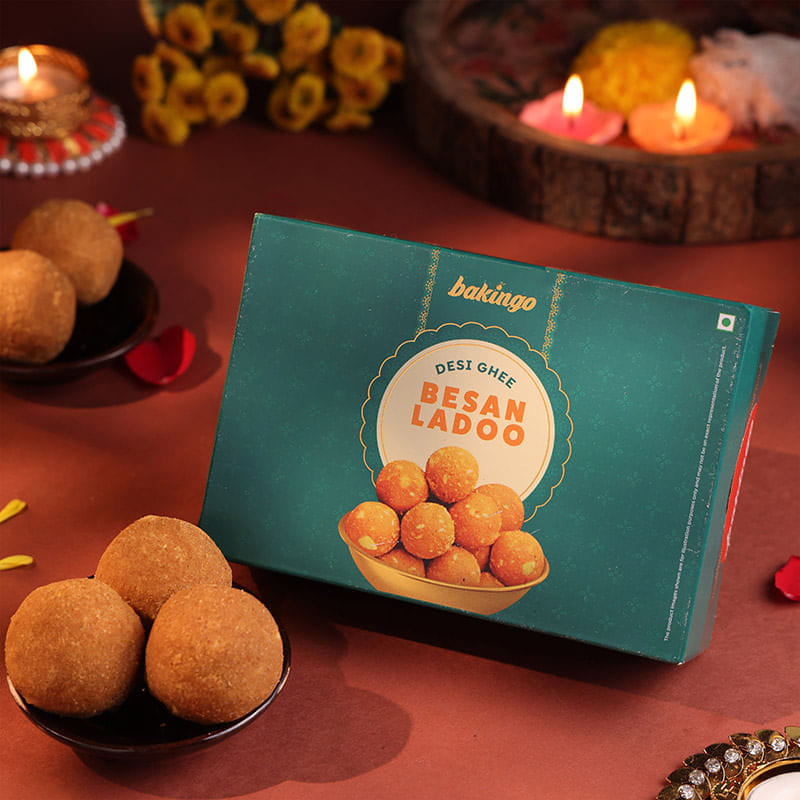 Bamboo Plant With Ladoos N Diyas