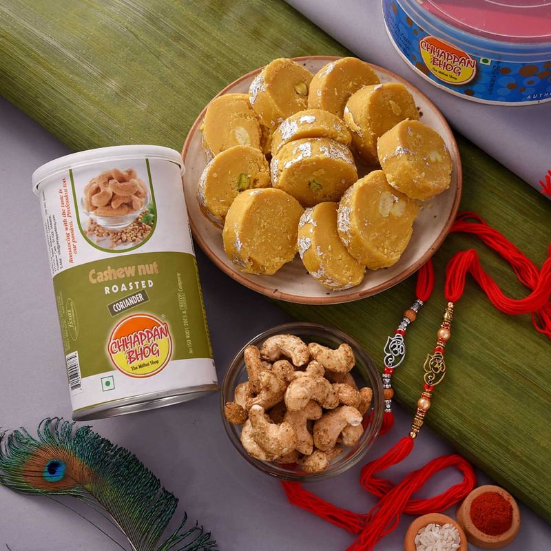 Batisa N Cashew With Divine OM Ganesha Rakhi