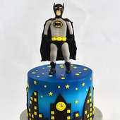 Upper View of Batman Fondant Fantasy Cake