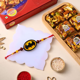 Batman Rakhi With Nutberry Bites