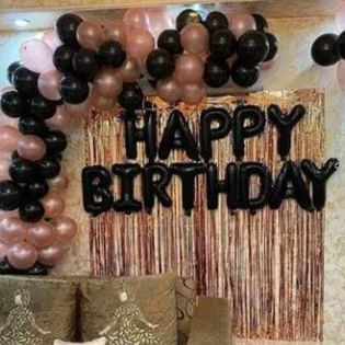 Bday Balloon In Arch