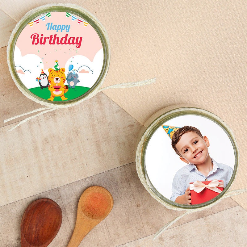 Bday Photo Butterscoth Jar Cake Online