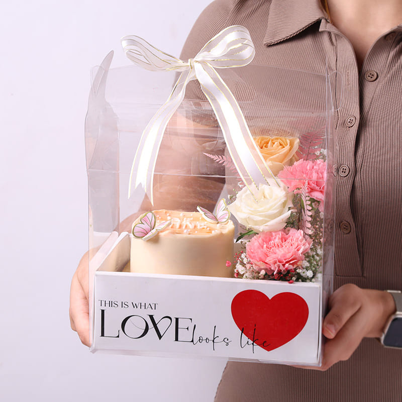 Be Mine Bento Cake N Blooms Love Box