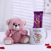 Be Mine Mug With Teddy N Chocolate