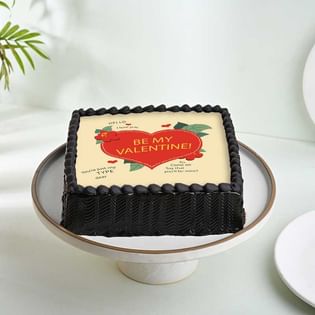 Be My Valentine Chocolate Poster Cake