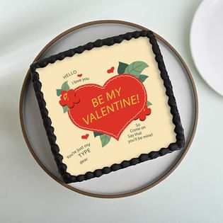 Be My Valentine Chocolate Poster Cake