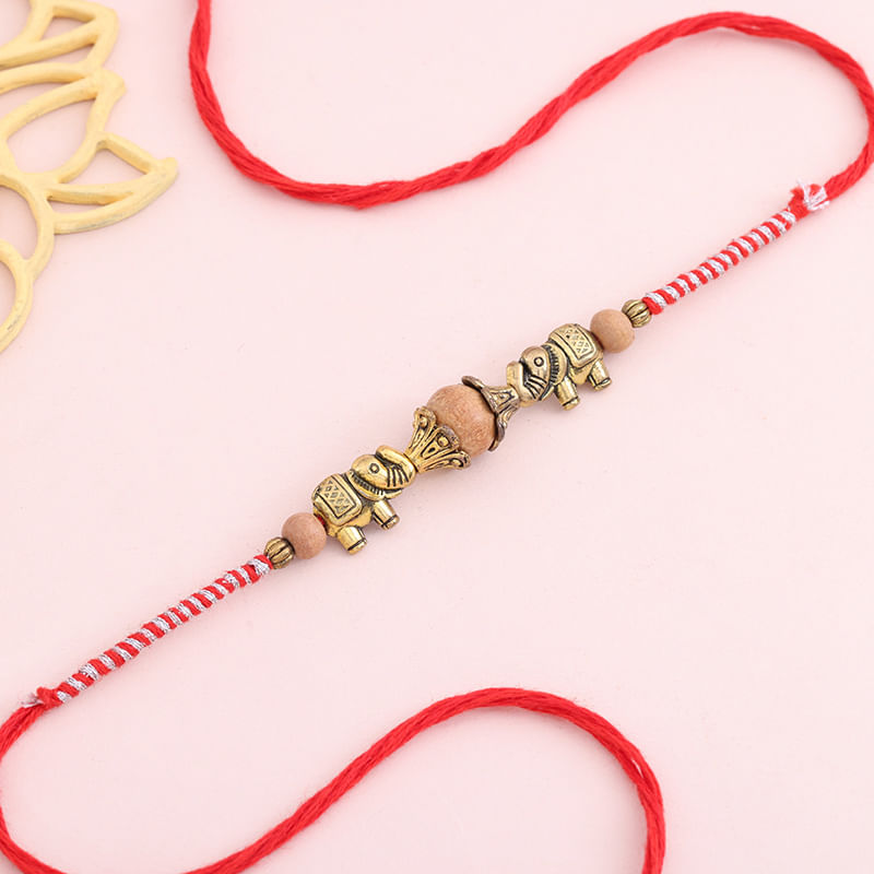 Bead N Elephant Oxidized Rakhi