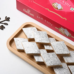 Beaded Bhaiya Bhabhi Rakhi Set With Kaju Katli