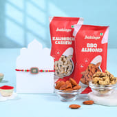 Beaded Designer Rakhis With Cashews N Almonds