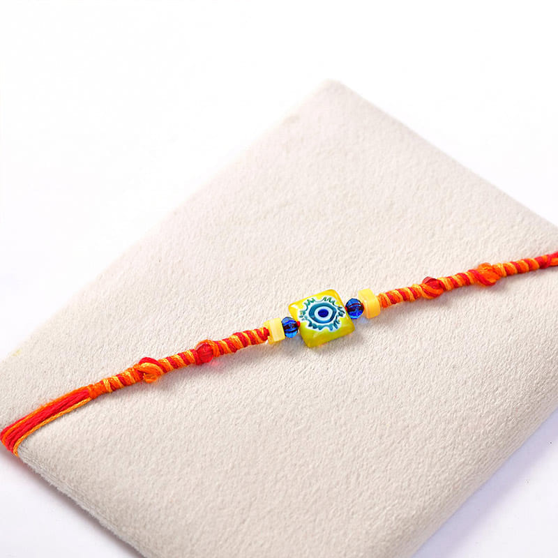 Beaded Evil Eye Rakhi With Kitkat Minis