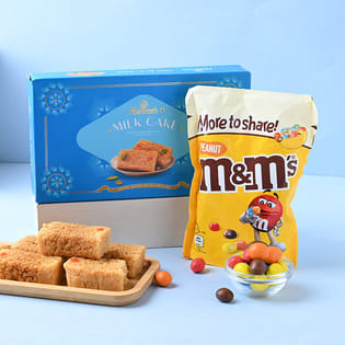 Bhai Dooj Tikka With Milk Cake N Chocolate Candies